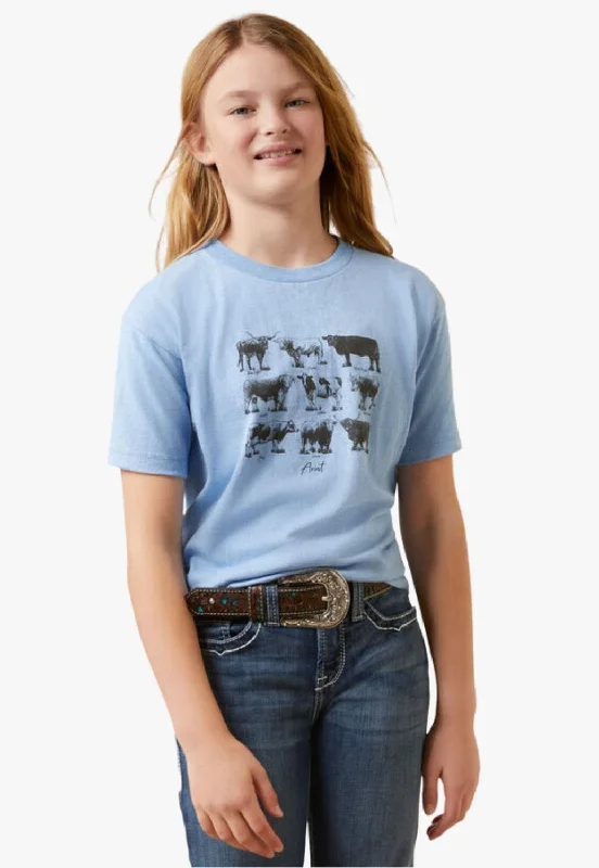 Men's Shirts with TiesAriat Girls Cow Chart T-Shirt