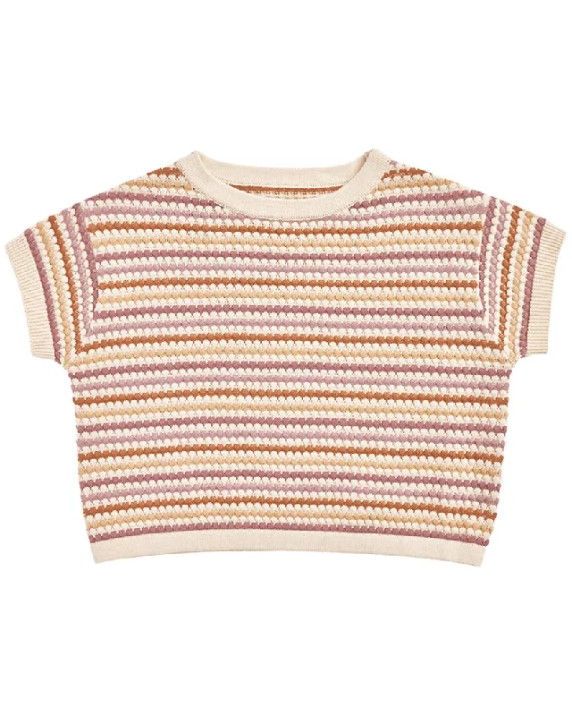 Men's Long-Sleeved ShirtsRylee + Cru Collective Boxy Crop Knit T-Shirt