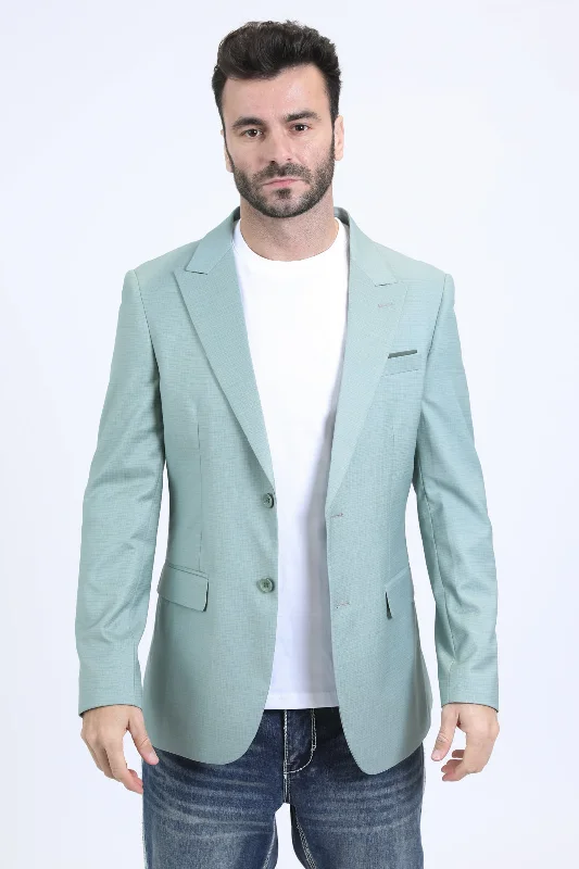 Mens Modern Fit Mint Green Blazer