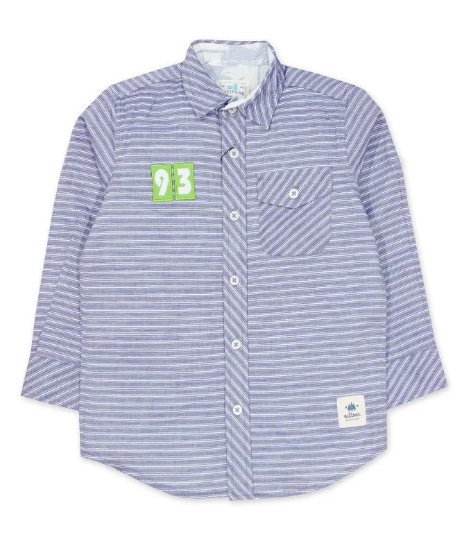 Men's Color-Blocking Shirts for a Statement LookBoys Striped Embroidered Shirt