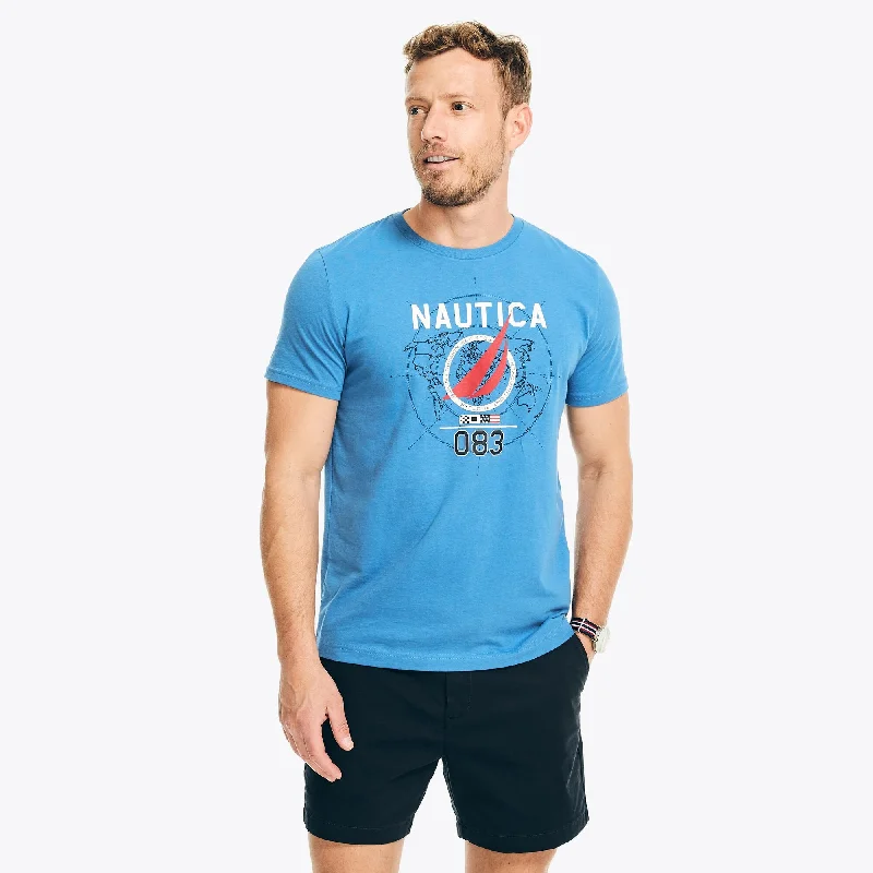 Classic Men's Button-Up ShirtsNautica Mens Sailing Division Graphic T-Shirt