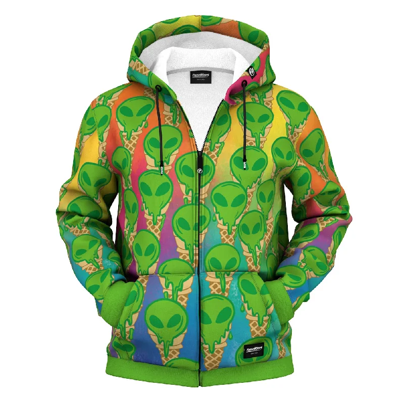 UFO Ice Cream Zip Up Hoodie