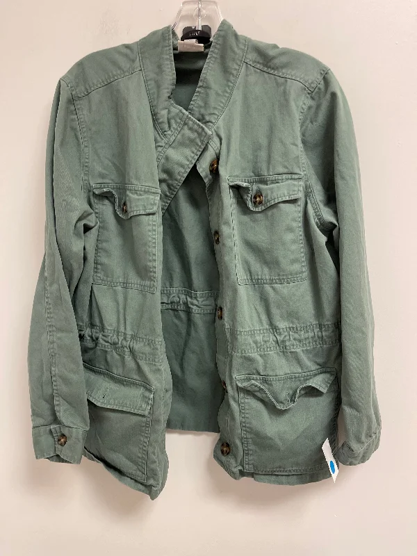 Men's Coats with Reflective StripesJacket Other By St Johns Bay In Green, Size: Xl